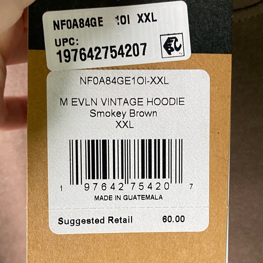 NWT The North Face Brown Men's 2XL Oversized Pullover Hoodie White Logo - 1380 - Picture 2 of 6